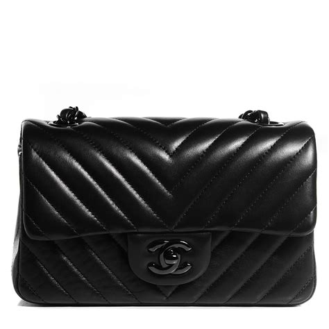 chanel mini rectangular chevron so black|Chanel So Black Chevron Quilted Lambskin Mini Rectangular.